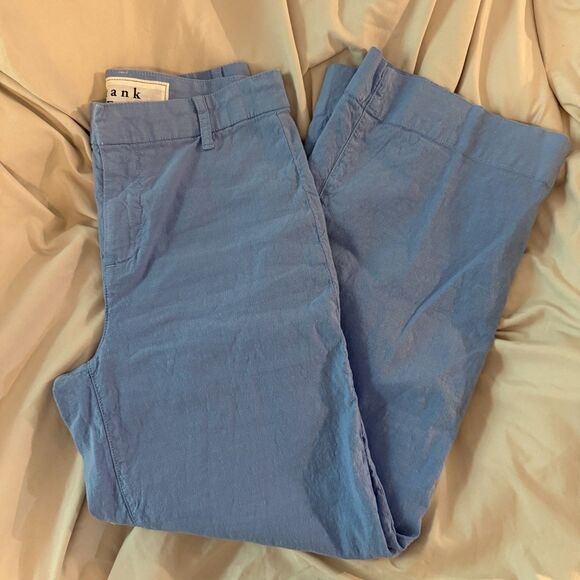 Frank & Eileen Wexford Wide Leg Linen Pant in Soft Blue Size 2 - Picture 2 of 5